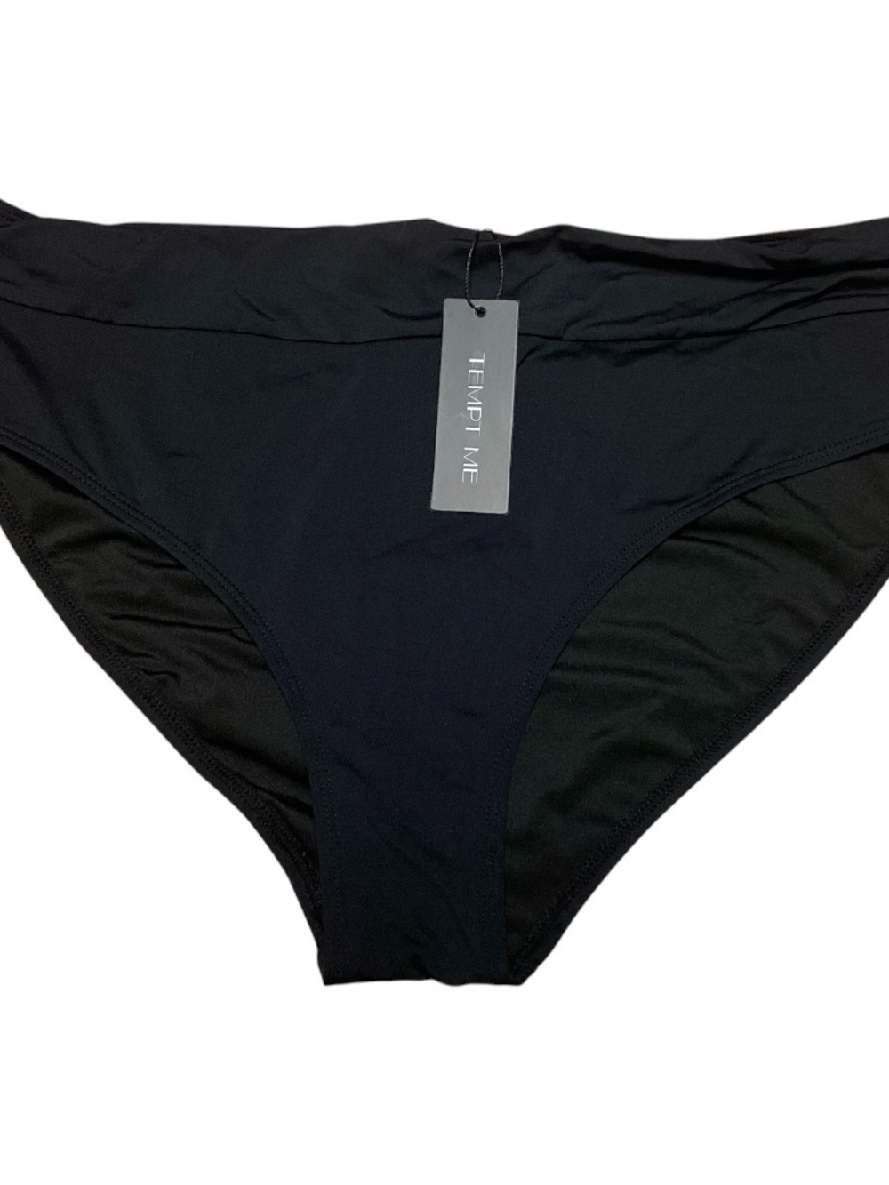 Tempt Me Women’s Black High Waisted Bibi Bottom Size XL Swimwear Summer Beach